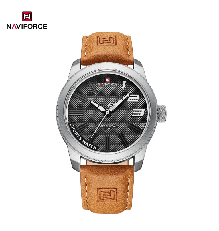 ساعت مردانه NAVIFORCE NF9202L قهوه ای روشن